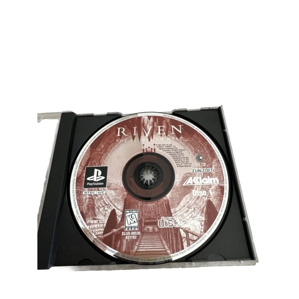 Riven: The Sequel to Myst (Sony PlayStation 1, 1997) Disk Only